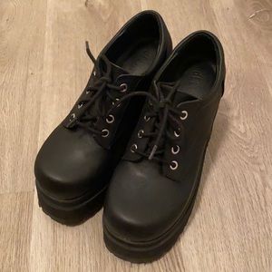 delias platform chunky heeled Mary Janes oxfords